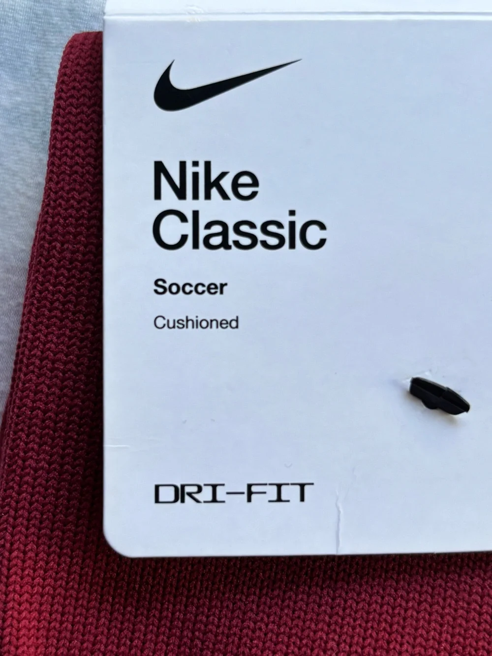 Nike Red Classic Dri-FIT Knee-High Soccer Socks with White Swoosh